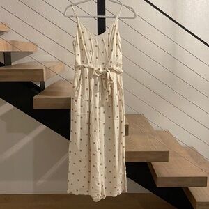Cream polka dot Romper